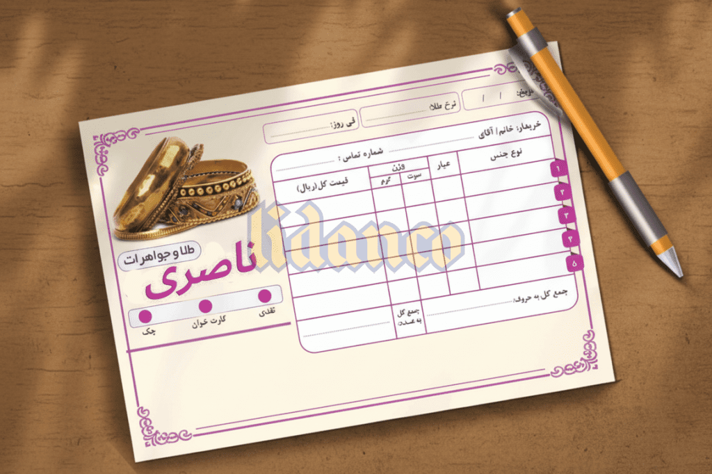 چاپ فاکتور طلا فروشی