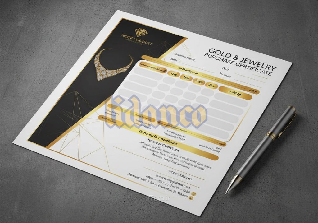 چاپ فاکتور طلا فروشی