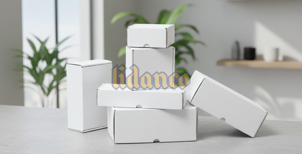 کارتن سفید و جعبه بسته بندی سفید