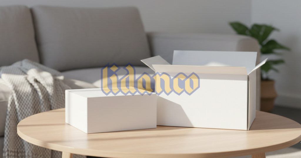 کارتن سفید و جعبه بسته بندی سفید