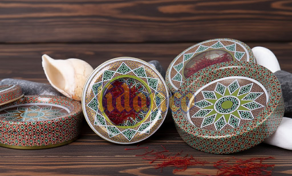 ظرف فلزی طرح خاتم مشهد