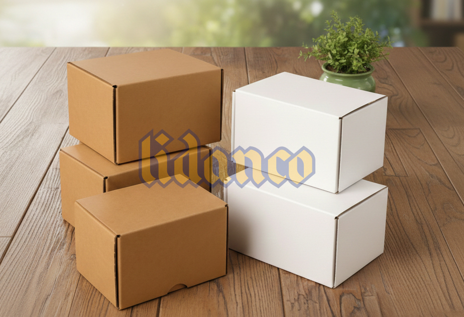 کارتن سفید و جعبه بسته بندی سفید